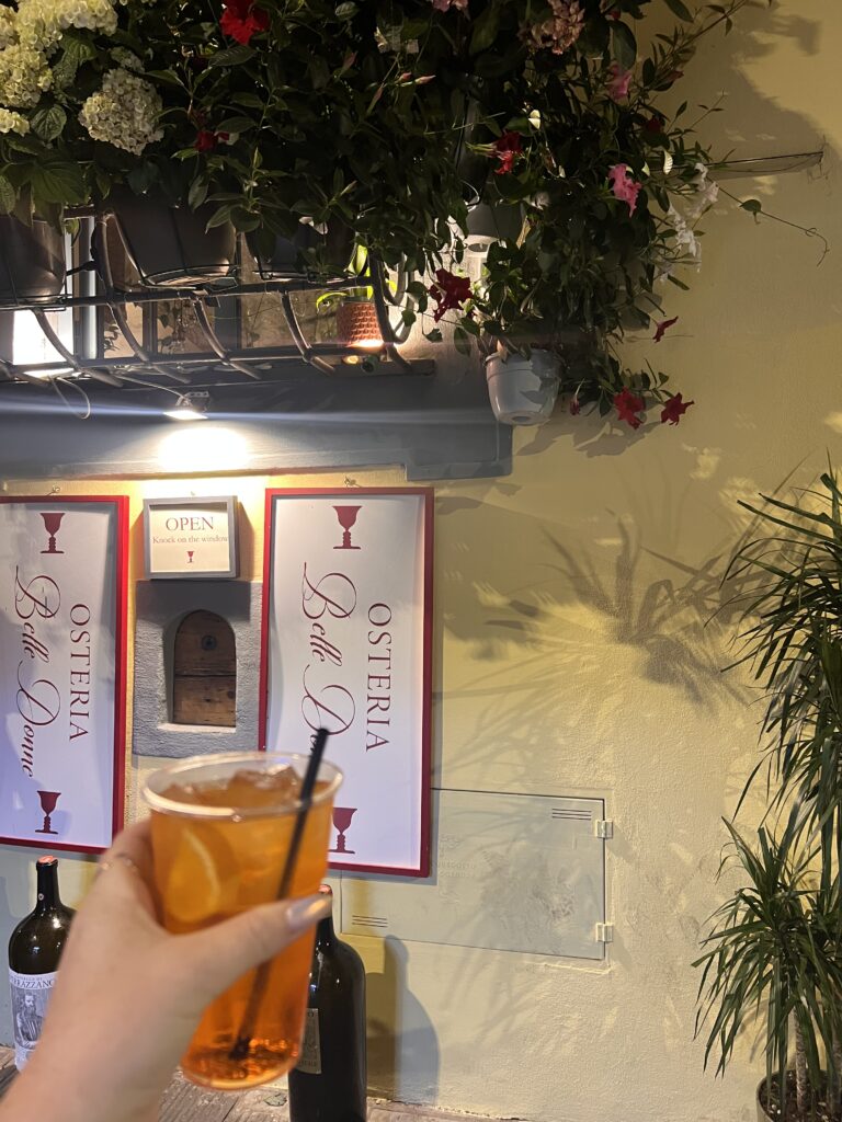 wine window in Florence, Italy 