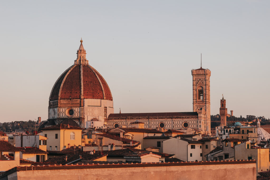 Duomo in Florence at sunset 